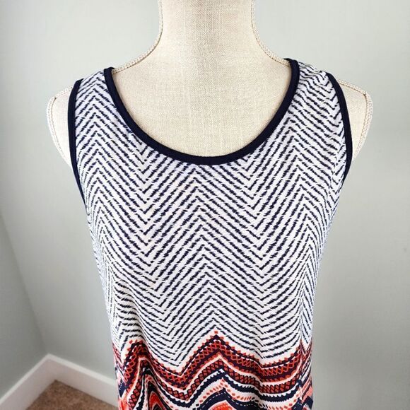 Julie's Closet Women's Sleeveless Sheer Back Hi Low Hem Top Size Large - Picture 2 of 8